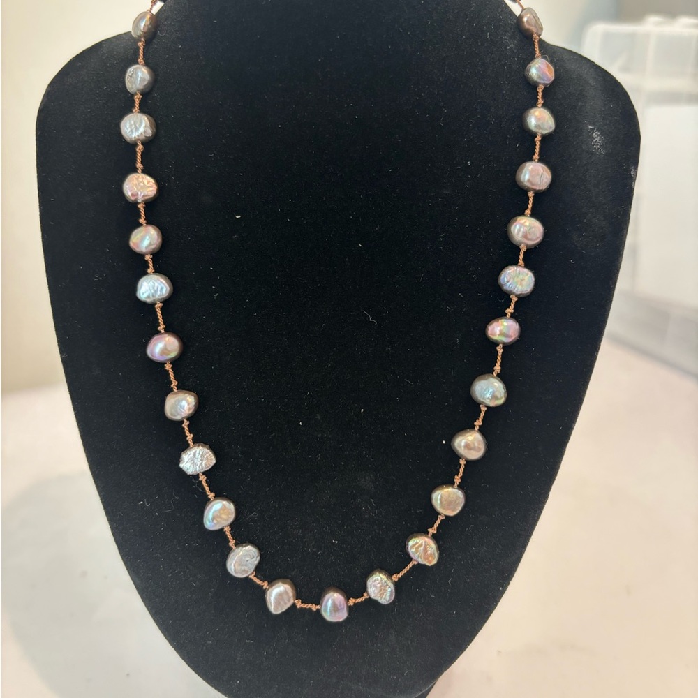 Vintage Colored Pearl Necklace